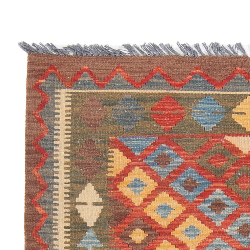 Løber Kelim Carpet - Splash - 207 x 101 cm - flerfarvet