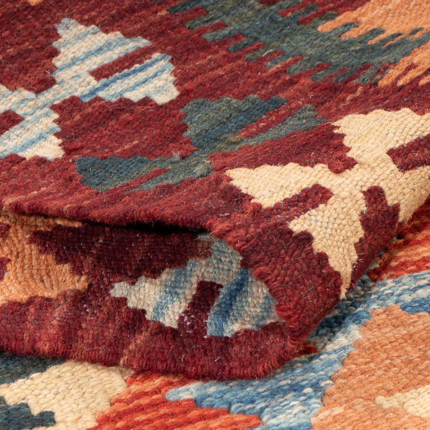Løber Kelim Carpet - Splash - 198 x 104 cm - flerfarvet