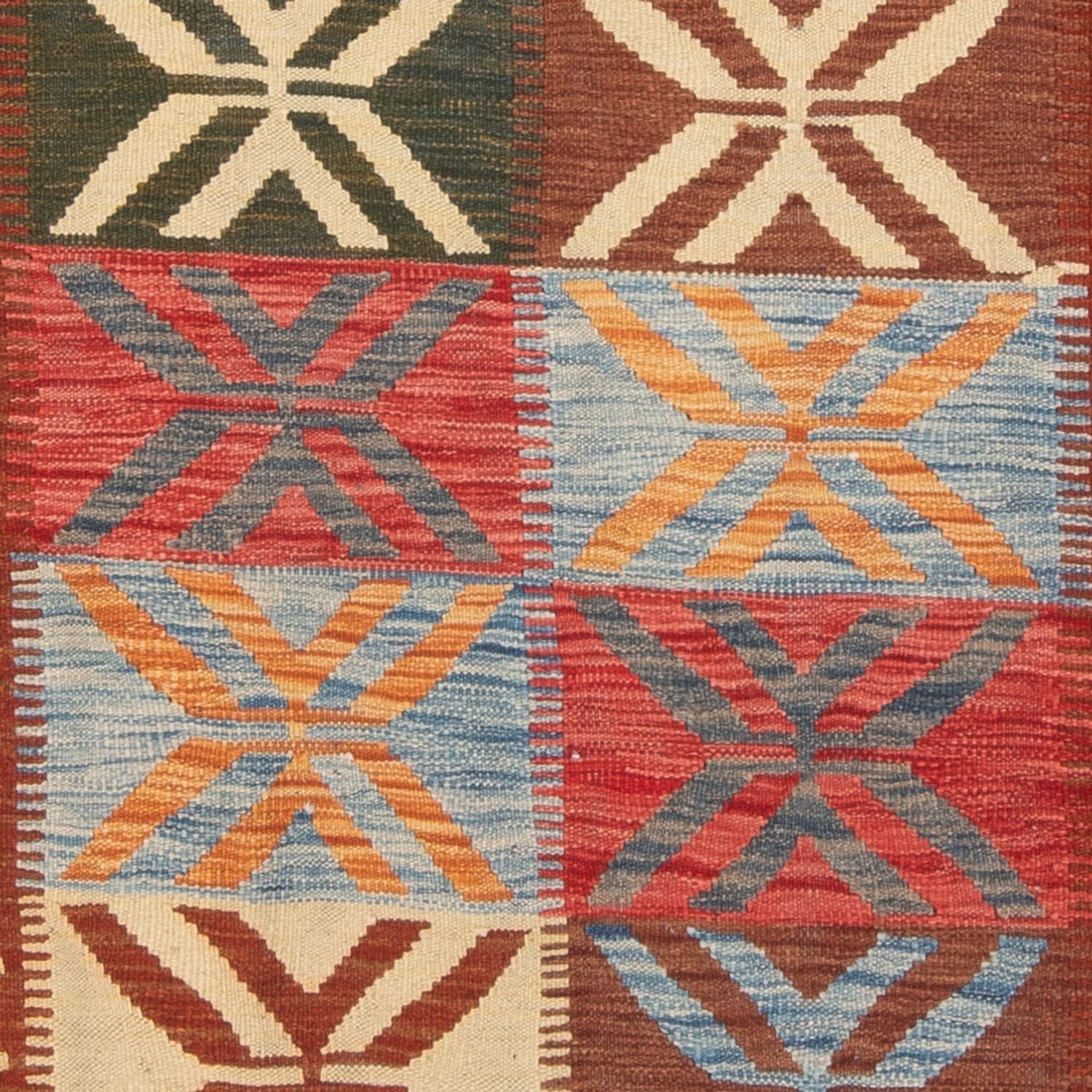 Kelim Carpet - Splash - 204 x 158 cm - flerfarvet