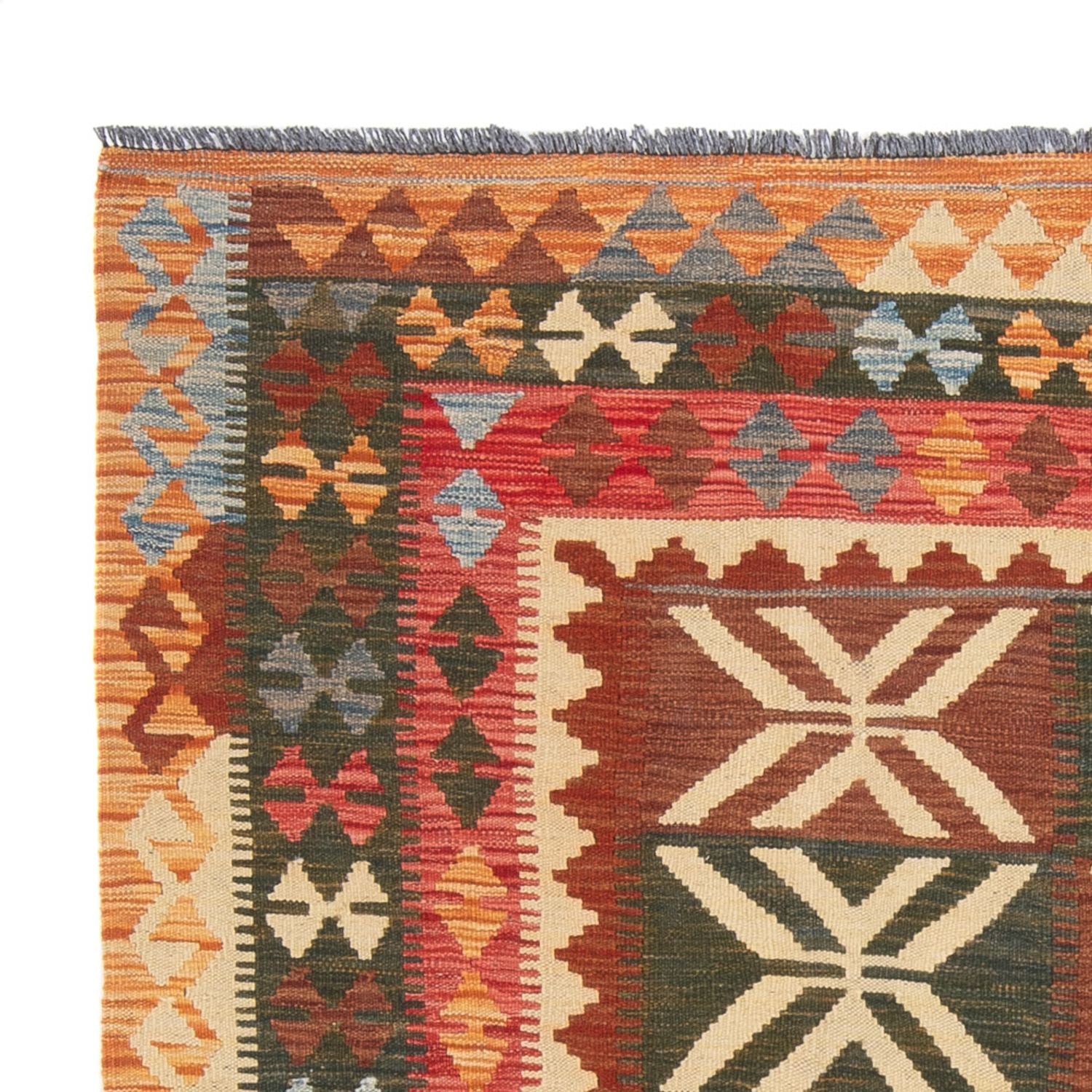 Kelim Carpet - Splash - 204 x 158 cm - flerfarvet