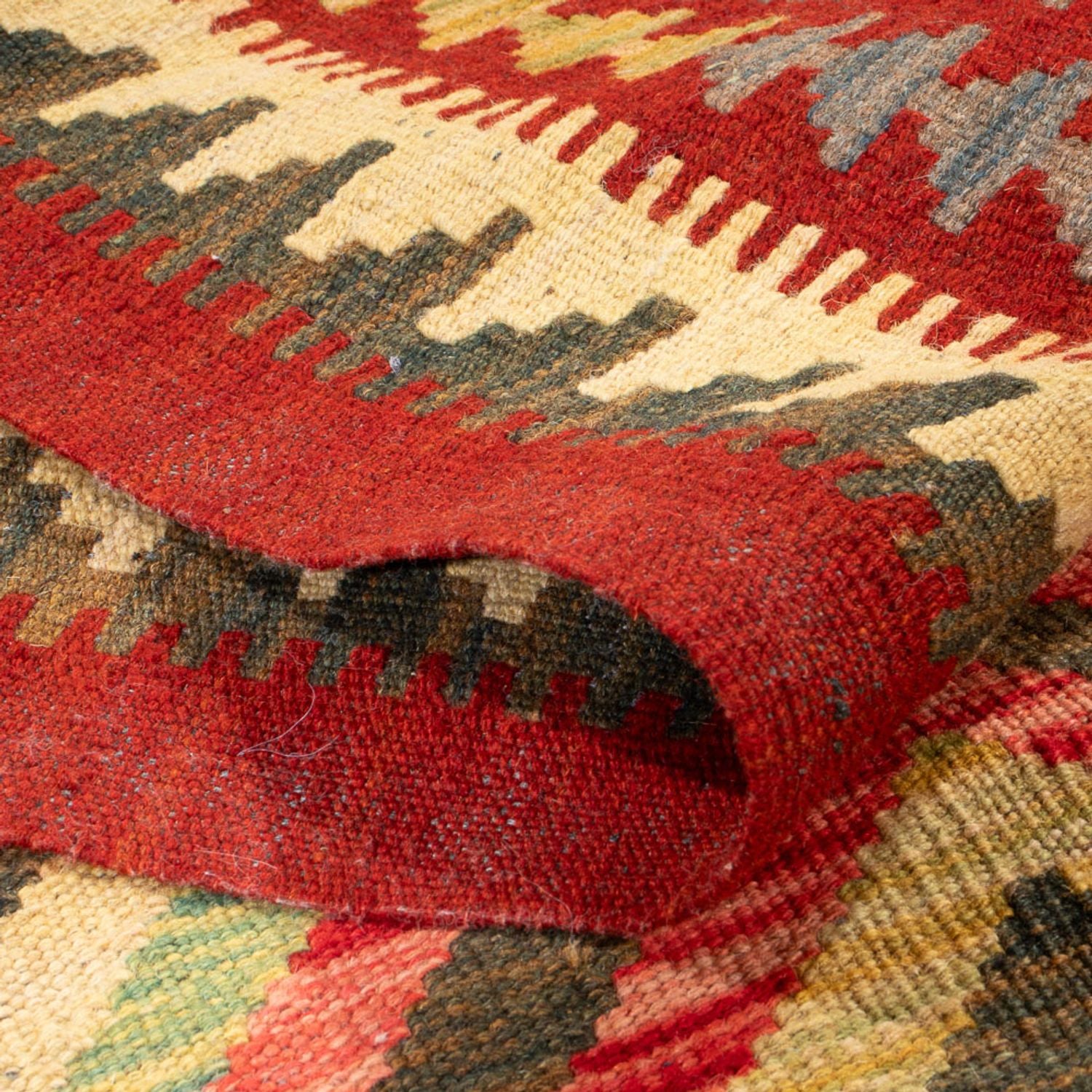 Løber Kelim Carpet - Splash - 402 x 91 cm - flerfarvet