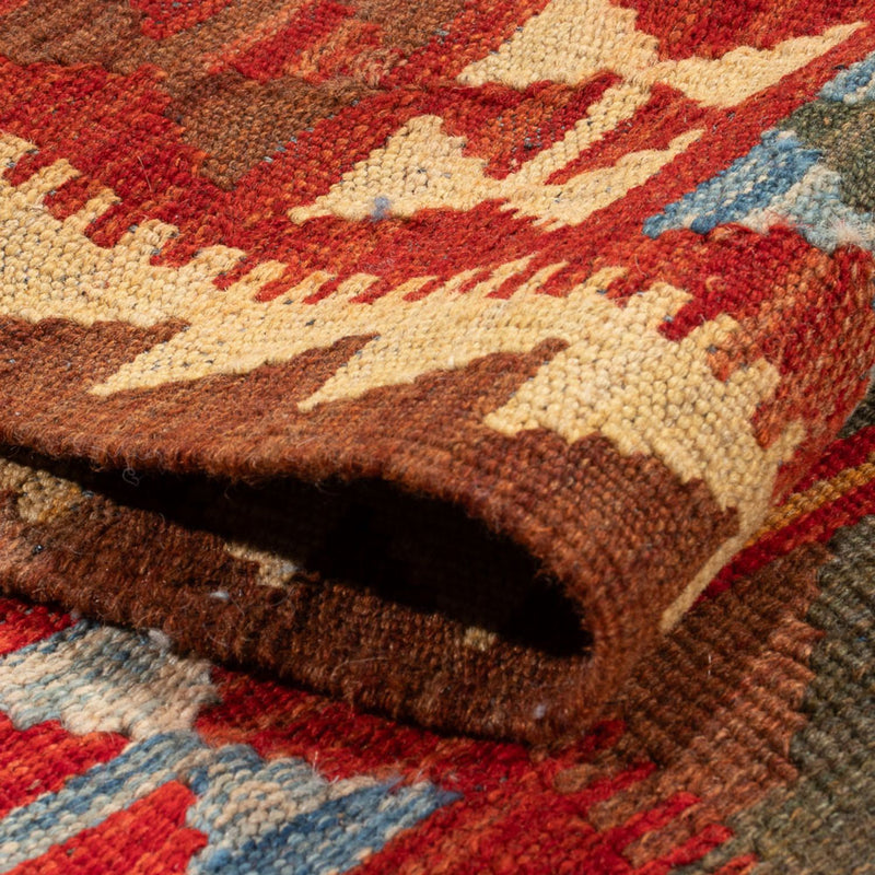 Løber Kelim Carpet - Splash - 304 x 76 cm - flerfarvet
