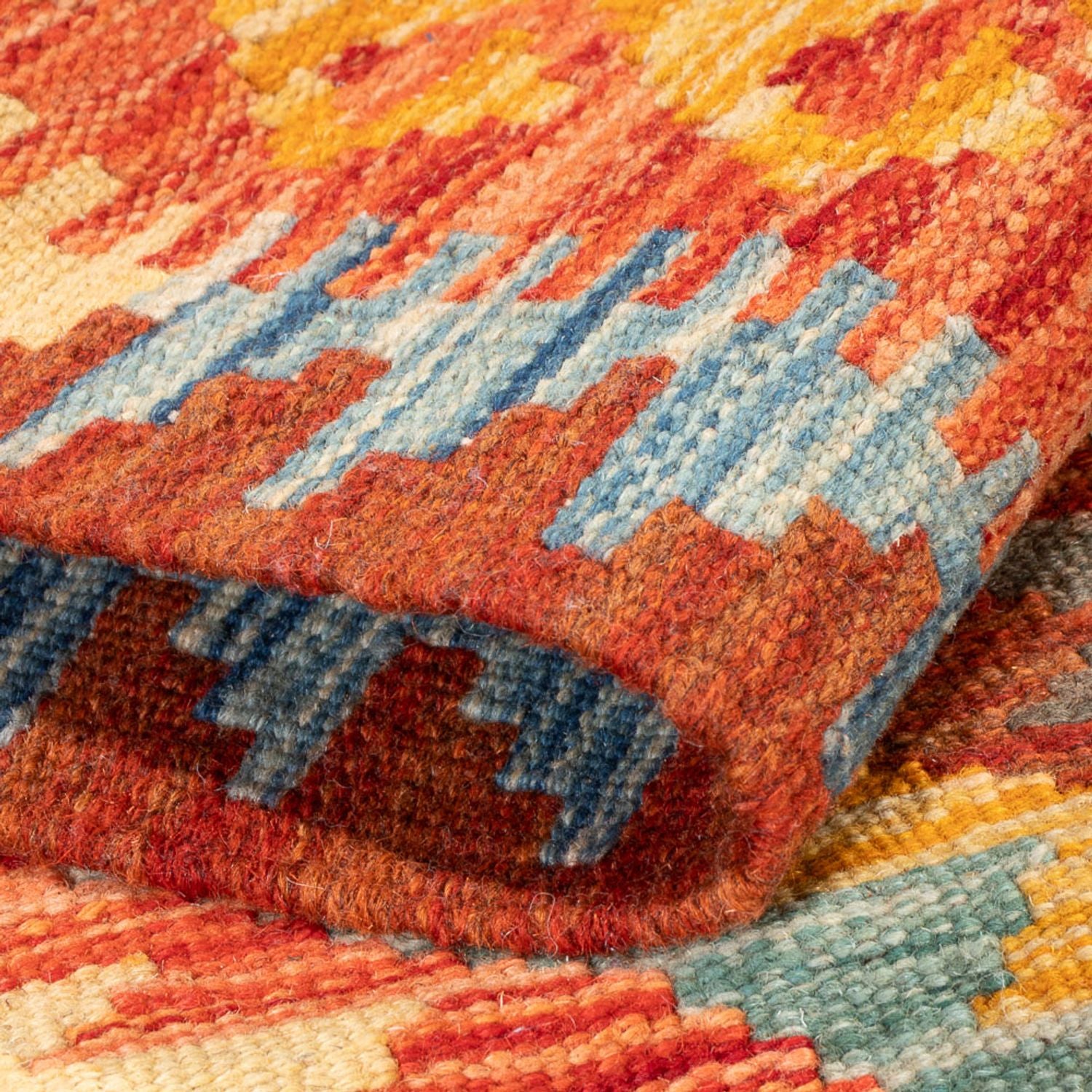 Kelim Carpet - Splash - 119 x 86 cm - flerfarvet
