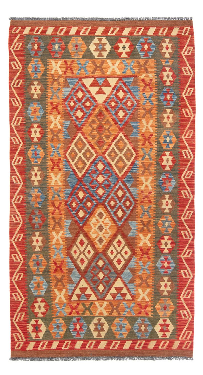 Løber Kelim Carpet - Splash - 206 x 104 cm - flerfarvet