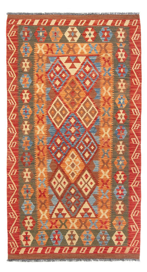 Løber Kelim Carpet - Splash - 206 x 104 cm - flerfarvet