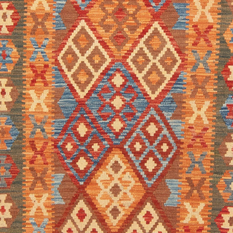 Løber Kelim Carpet - Splash - 206 x 104 cm - flerfarvet