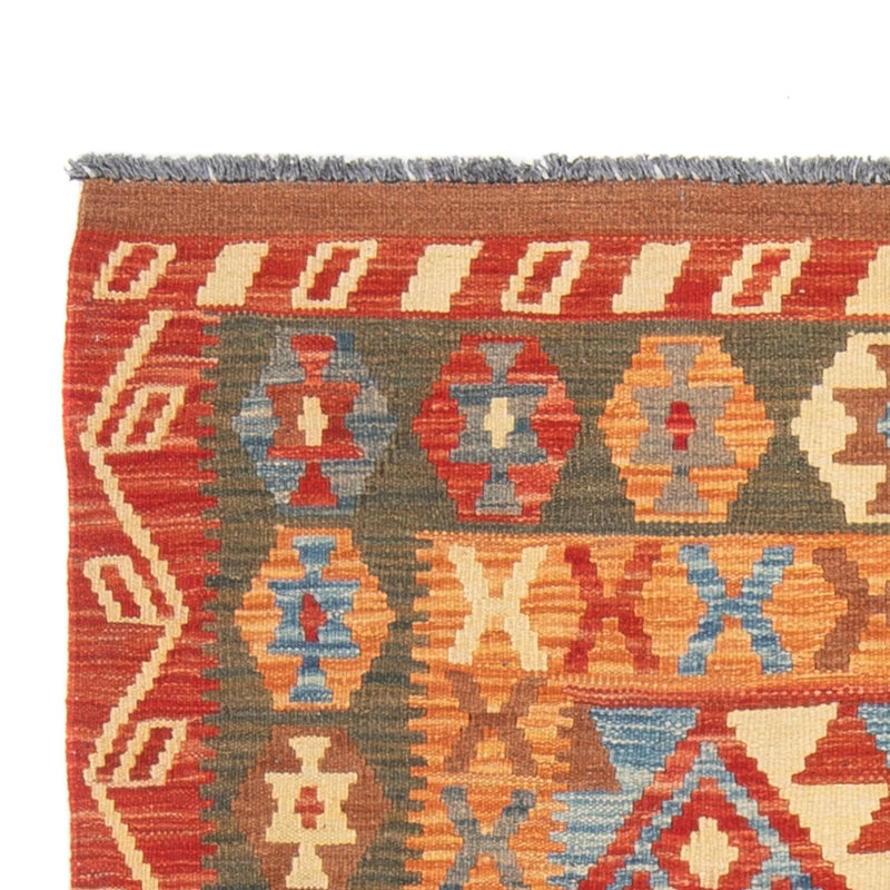 Løber Kelim Carpet - Splash - 206 x 104 cm - flerfarvet