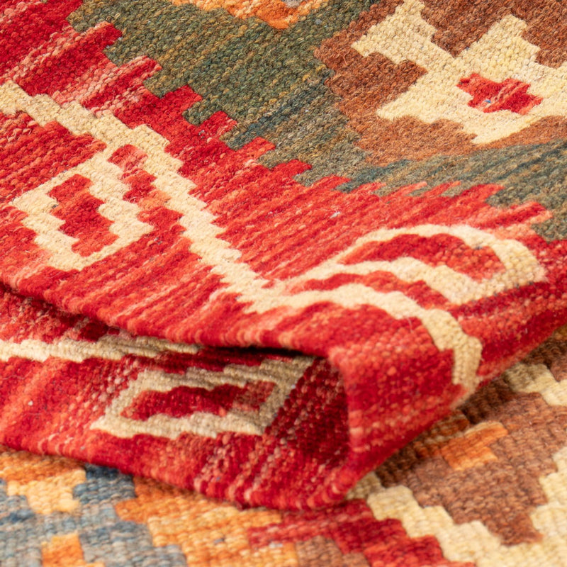 Løber Kelim Carpet - Splash - 206 x 104 cm - flerfarvet