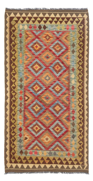Løber Kelim Carpet - Splash - 201 x 107 cm - flerfarvet