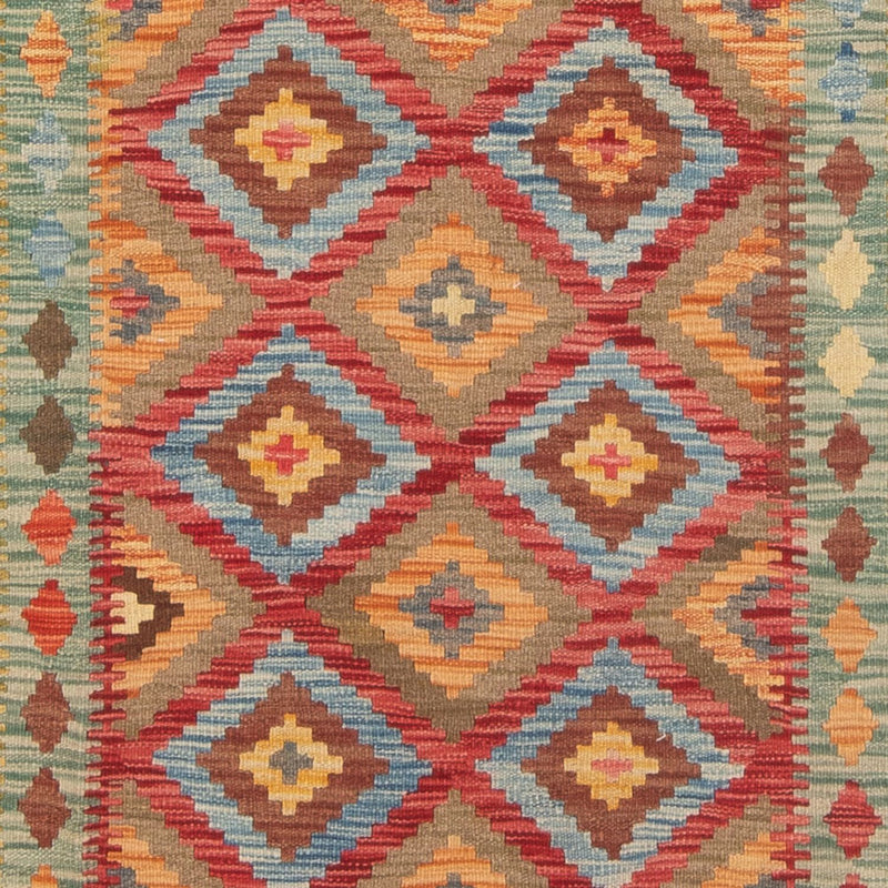 Løber Kelim Carpet - Splash - 201 x 107 cm - flerfarvet