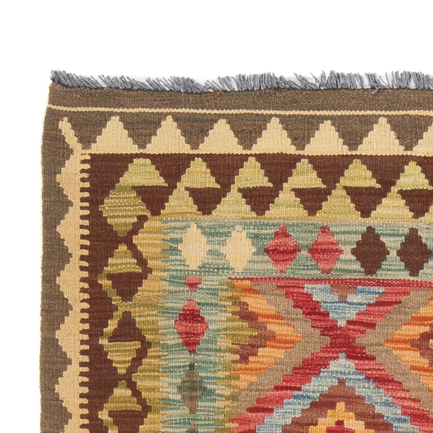 Løber Kelim Carpet - Splash - 201 x 107 cm - flerfarvet