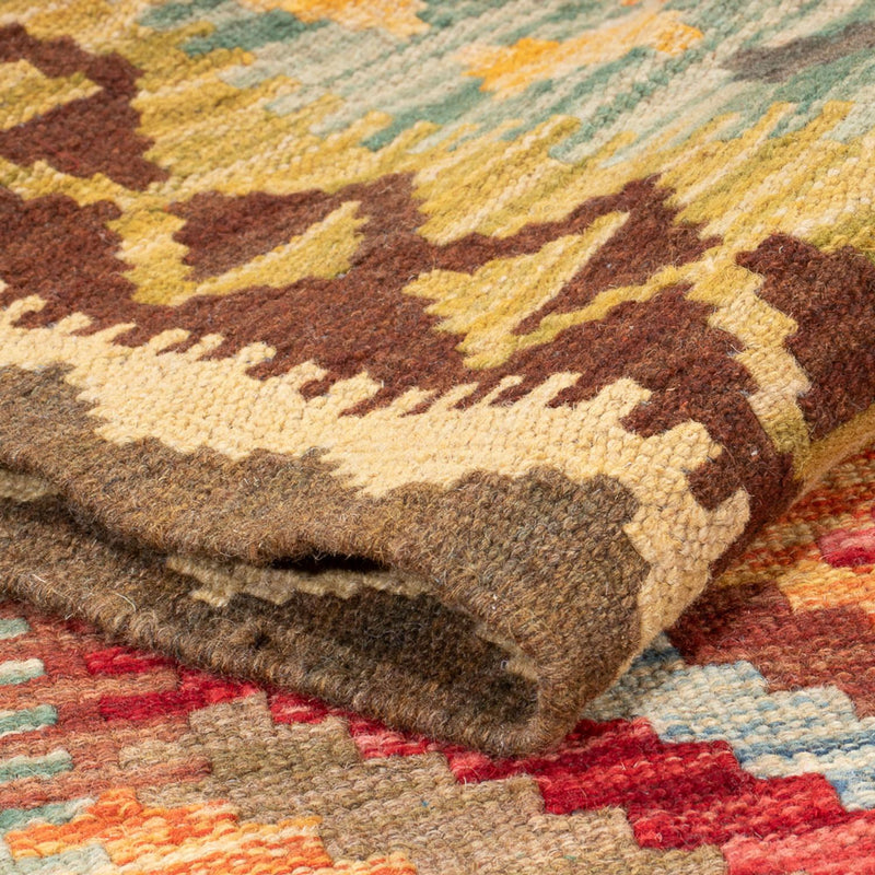 Løber Kelim Carpet - Splash - 201 x 107 cm - flerfarvet