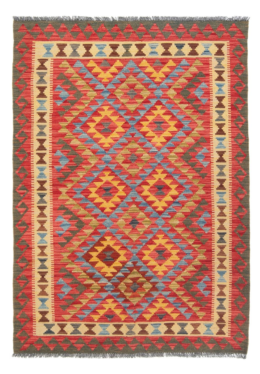 Kelim Carpet - Splash - 152 x 112 cm - flerfarvet