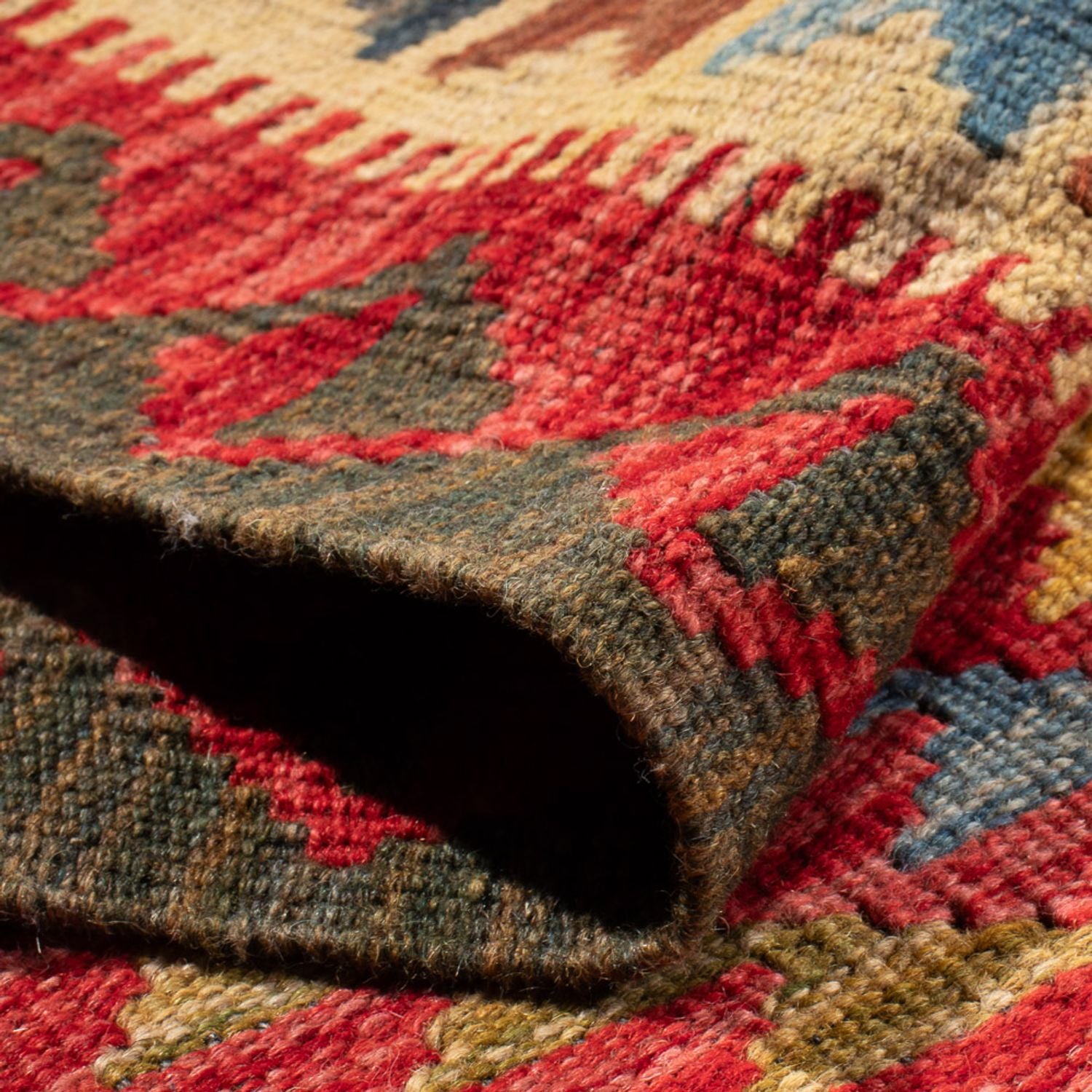 Kelim Carpet - Splash - 152 x 112 cm - flerfarvet