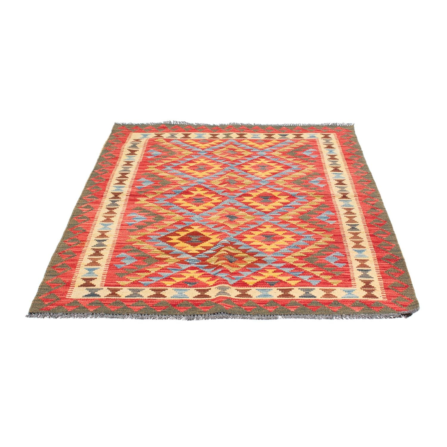 Kelim Carpet - Splash - 152 x 112 cm - flerfarvet
