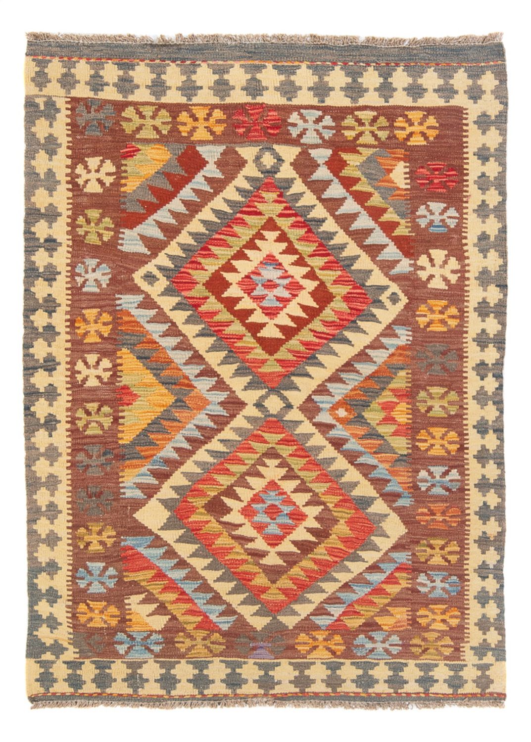Kelim Carpet - Splash - 152 x 100 cm - flerfarvet