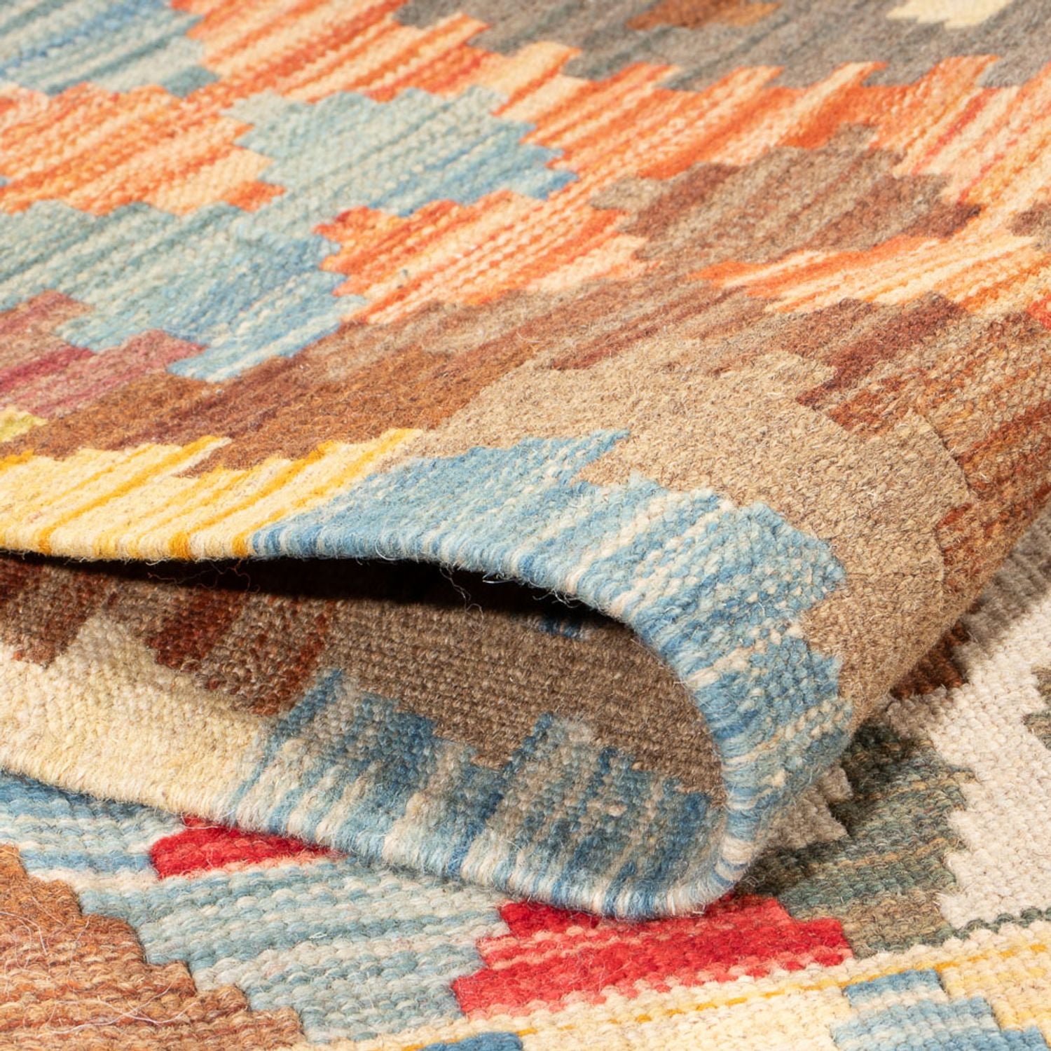 Kelim Carpet - Splash - 176 x 127 cm - flerfarvet
