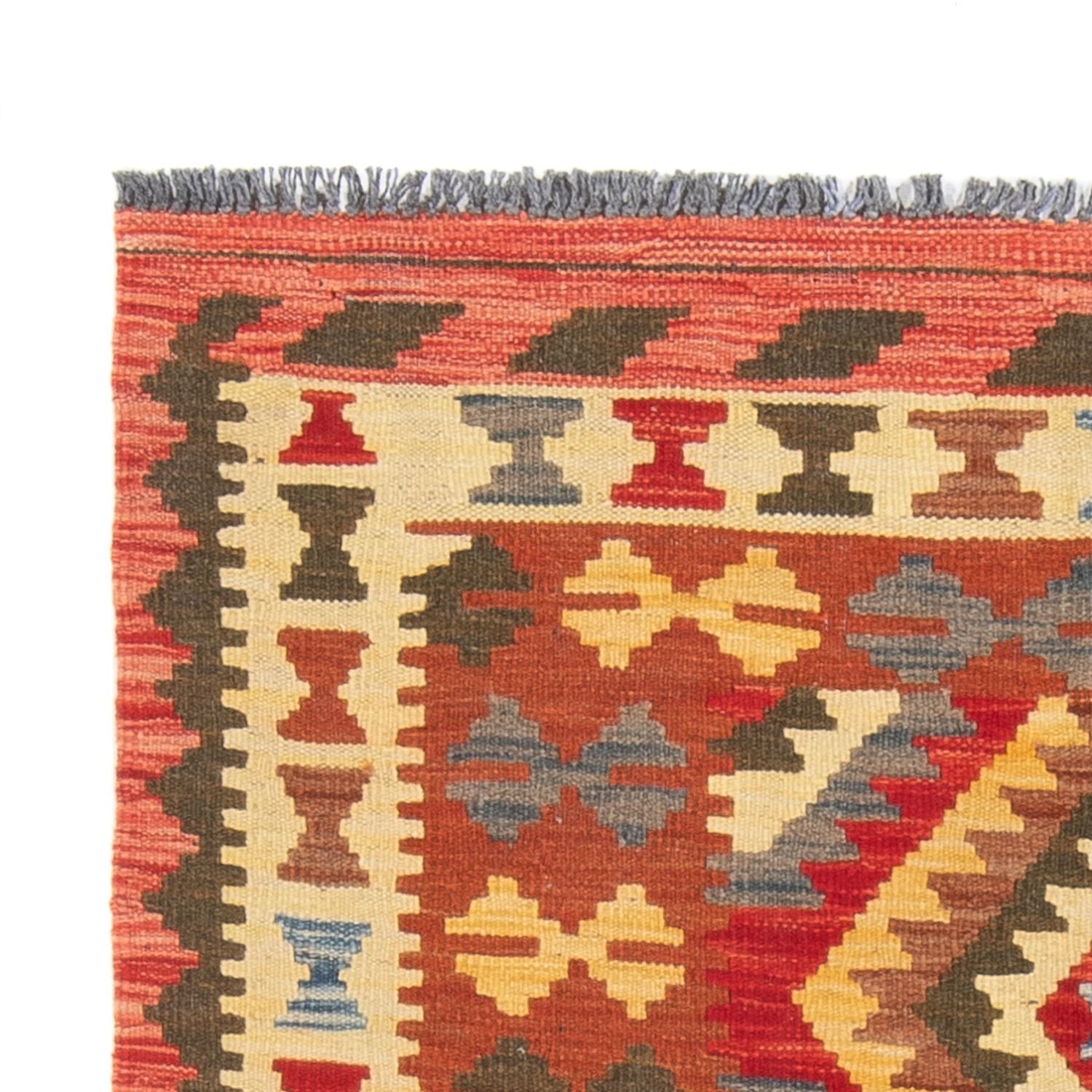 Løber Kelim Carpet - Splash - 201 x 102 cm - flerfarvet