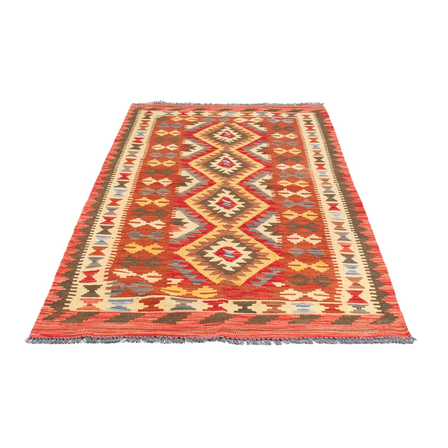 Løber Kelim Carpet - Splash - 201 x 102 cm - flerfarvet