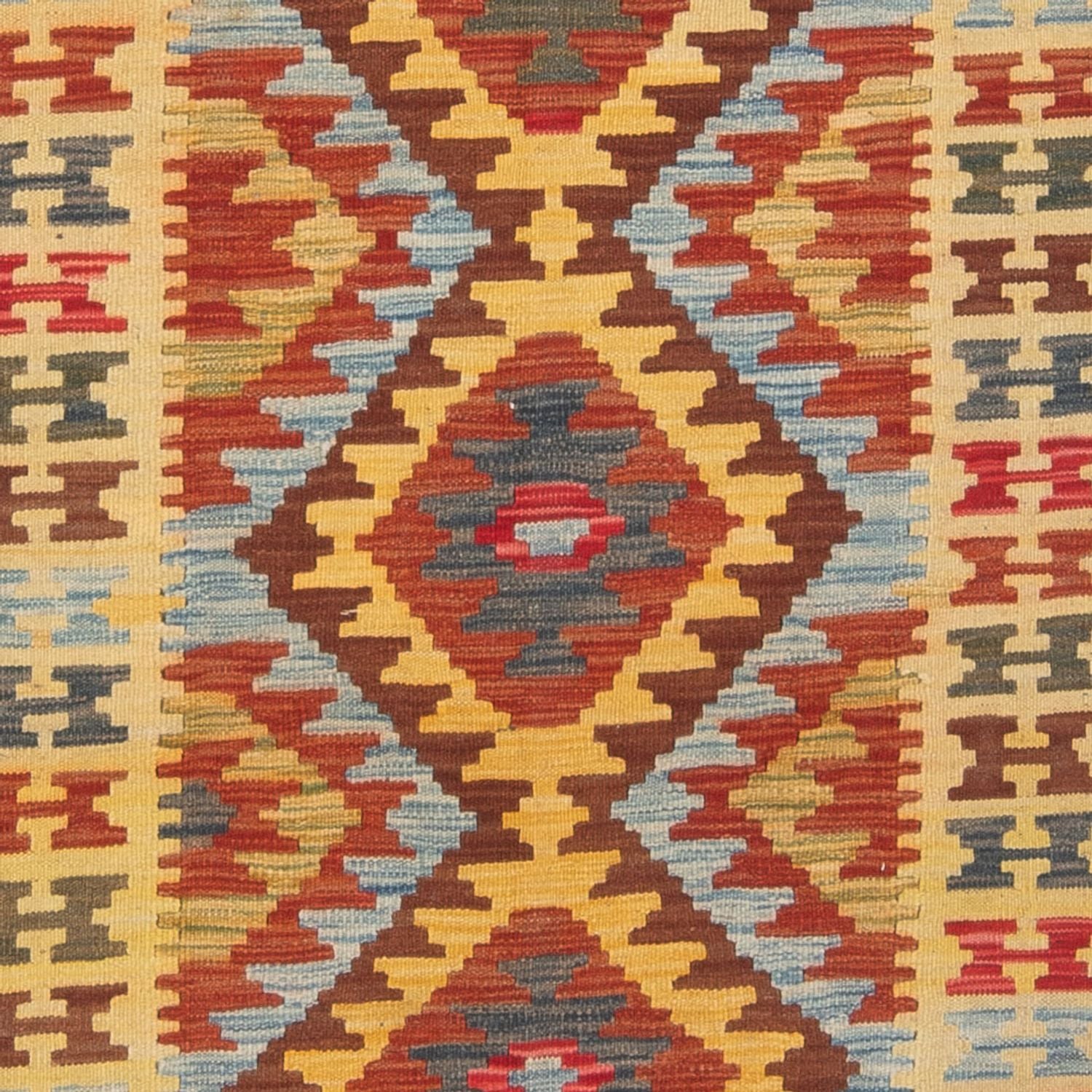 Løber Kelim Carpet - Splash - 201 x 94 cm - flerfarvet
