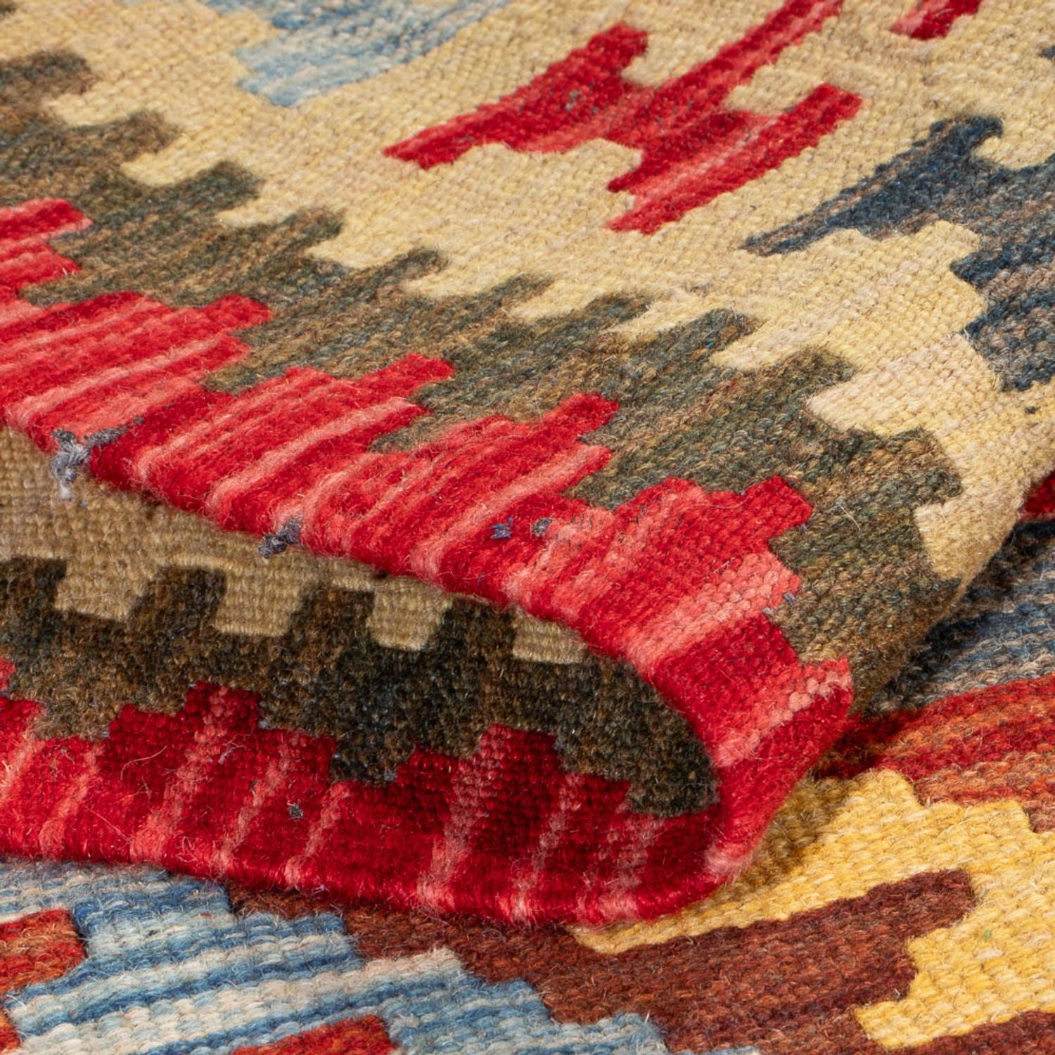 Løber Kelim Carpet - Splash - 201 x 94 cm - flerfarvet