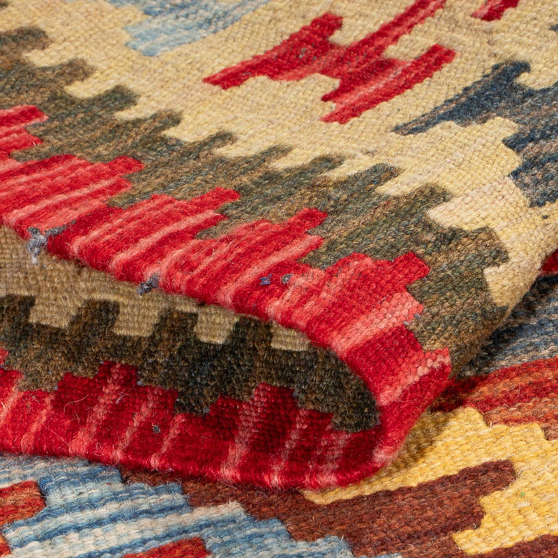 Løber Kelim Carpet - Splash - 201 x 94 cm - flerfarvet