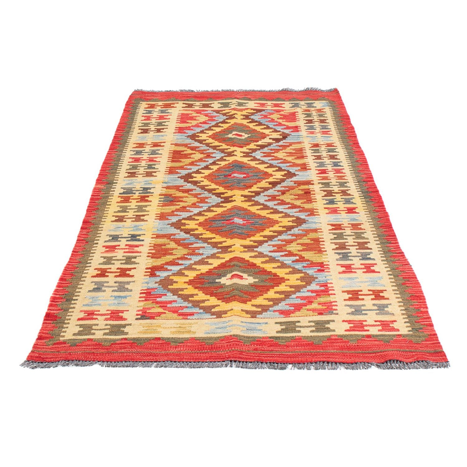 Løber Kelim Carpet - Splash - 201 x 94 cm - flerfarvet