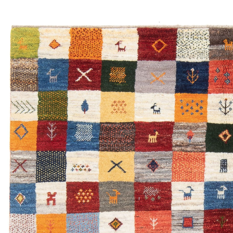 Gabbeh-tæppe - Persisk - 201 x 157 cm - flerfarvet