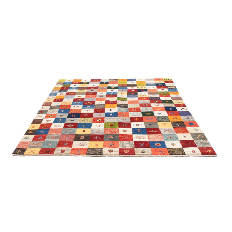 Gabbeh-tæppe - Persisk - 201 x 157 cm - flerfarvet
