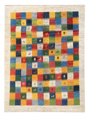 Gabbeh-tæppe - Persisk - 204 x 153 cm - flerfarvet