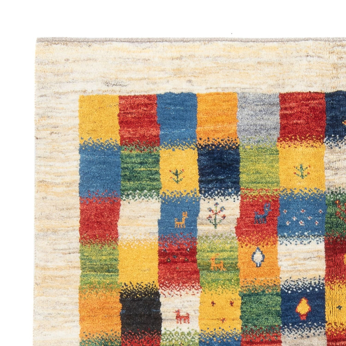 Gabbeh-tæppe - Persisk - 204 x 153 cm - flerfarvet