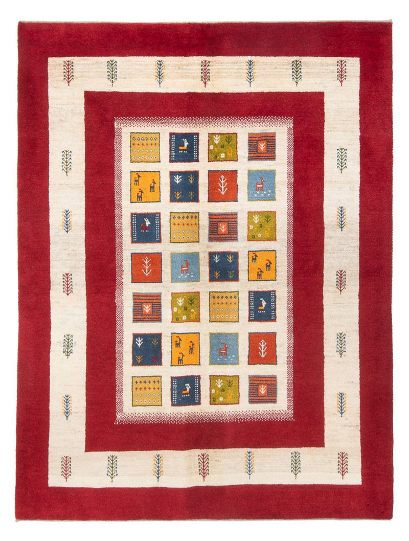 Gabbeh-tæppe - Persisk - 204 x 157 cm - flerfarvet
