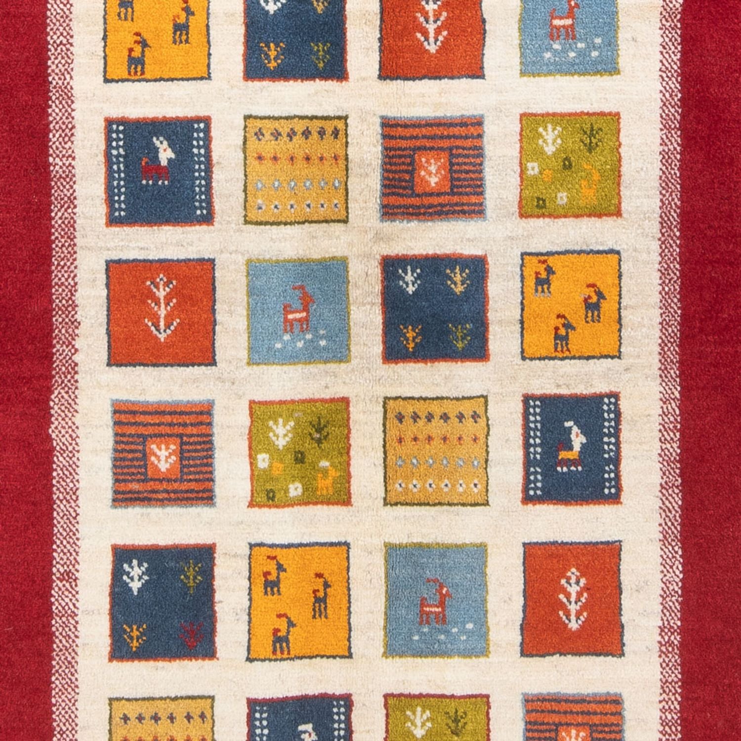 Gabbeh-tæppe - Persisk - 204 x 157 cm - flerfarvet