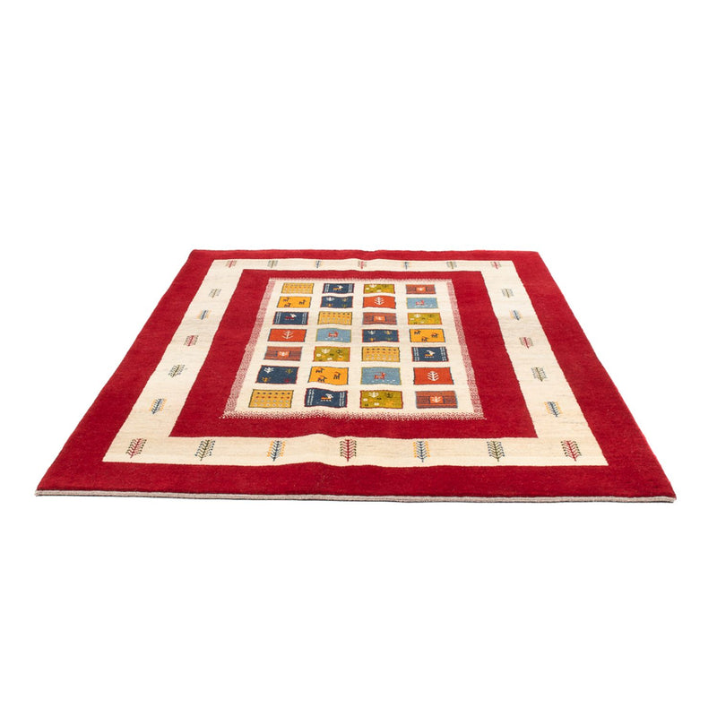 Gabbeh-tæppe - Persisk - 204 x 157 cm - flerfarvet