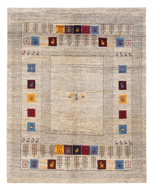 Gabbeh-tæppe - Persisk - 196 x 155 cm - flerfarvet