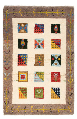 Gabbeh-tæppe - Persisk - 87 x 60 cm - flerfarvet