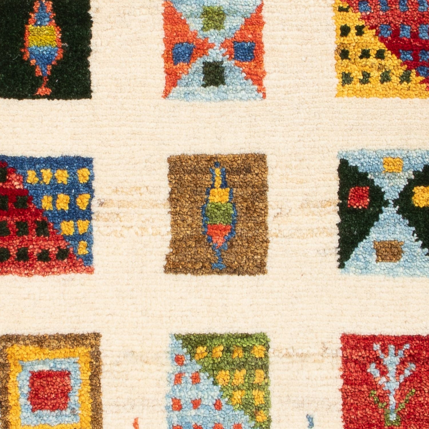 Gabbeh-tæppe - Persisk - 87 x 60 cm - flerfarvet