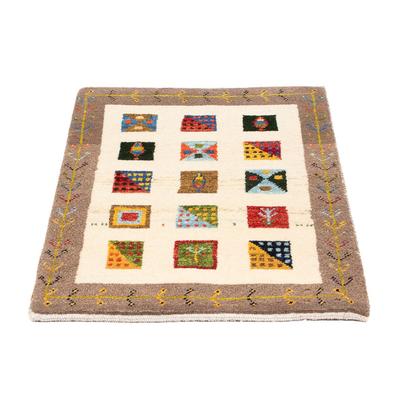 Gabbeh-tæppe - Persisk - 87 x 60 cm - flerfarvet