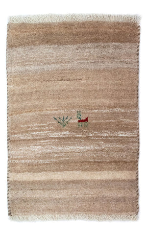 Gabbeh-tæppe - Persisk - 60 x 40 cm - brun