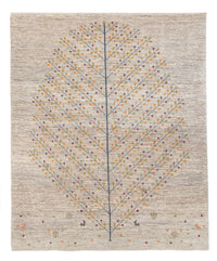 Gabbeh-tæppe - Persisk - 200 x 151 cm - mørk beige