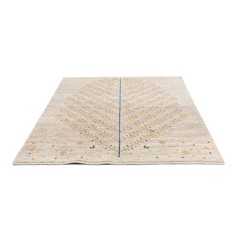 Gabbeh-tæppe - Persisk - 200 x 151 cm - mørk beige