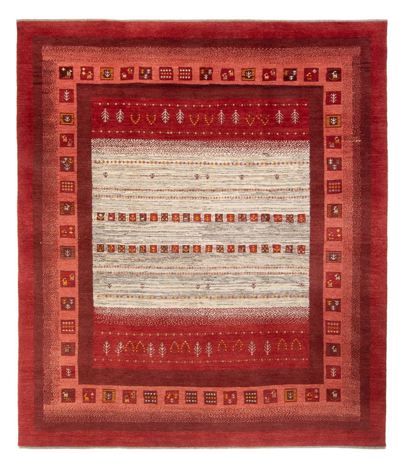 Gabbeh-tæppe - Persisk - 240 x 205 cm - flerfarvet