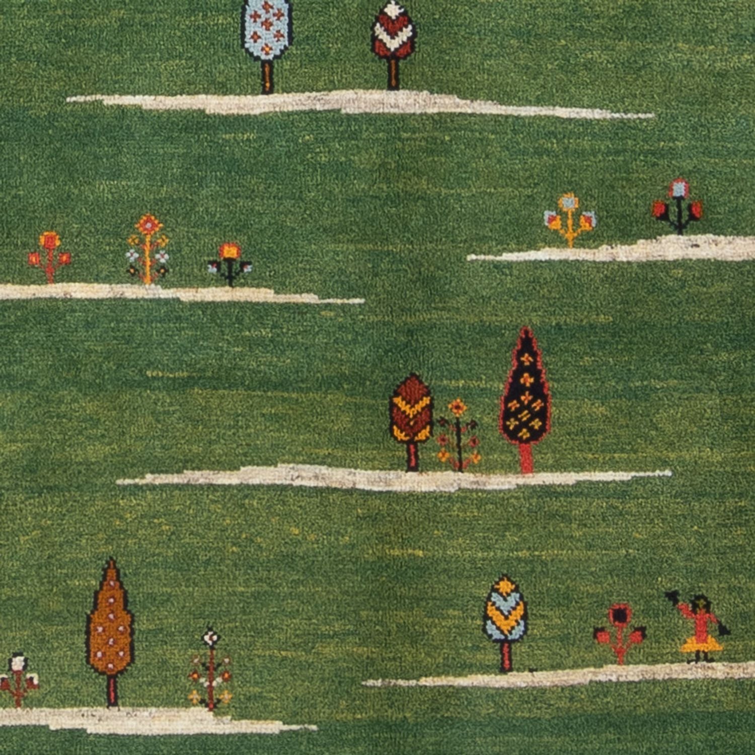 Gabbeh-tæppe - Persisk - 183 x 120 cm - grøn