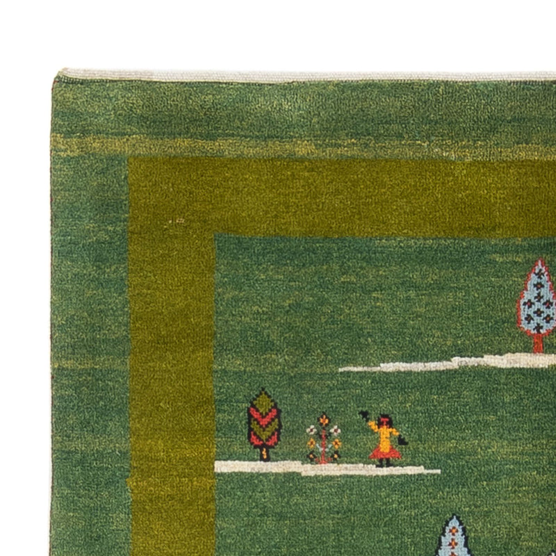 Gabbeh-tæppe - Persisk - 183 x 120 cm - grøn