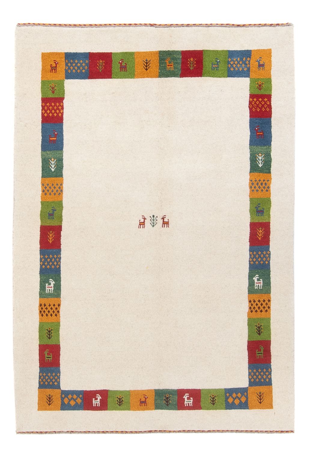 Gabbeh-tæppe - Persisk - 182 x 119 cm - flerfarvet