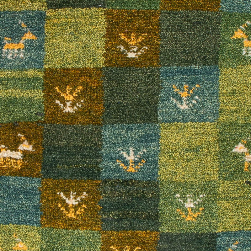 Gabbeh-tæppe - Persisk - 87 x 61 cm - grøn