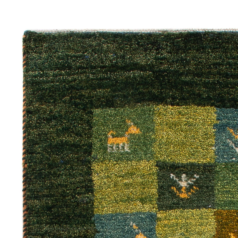 Gabbeh-tæppe - Persisk - 87 x 61 cm - grøn