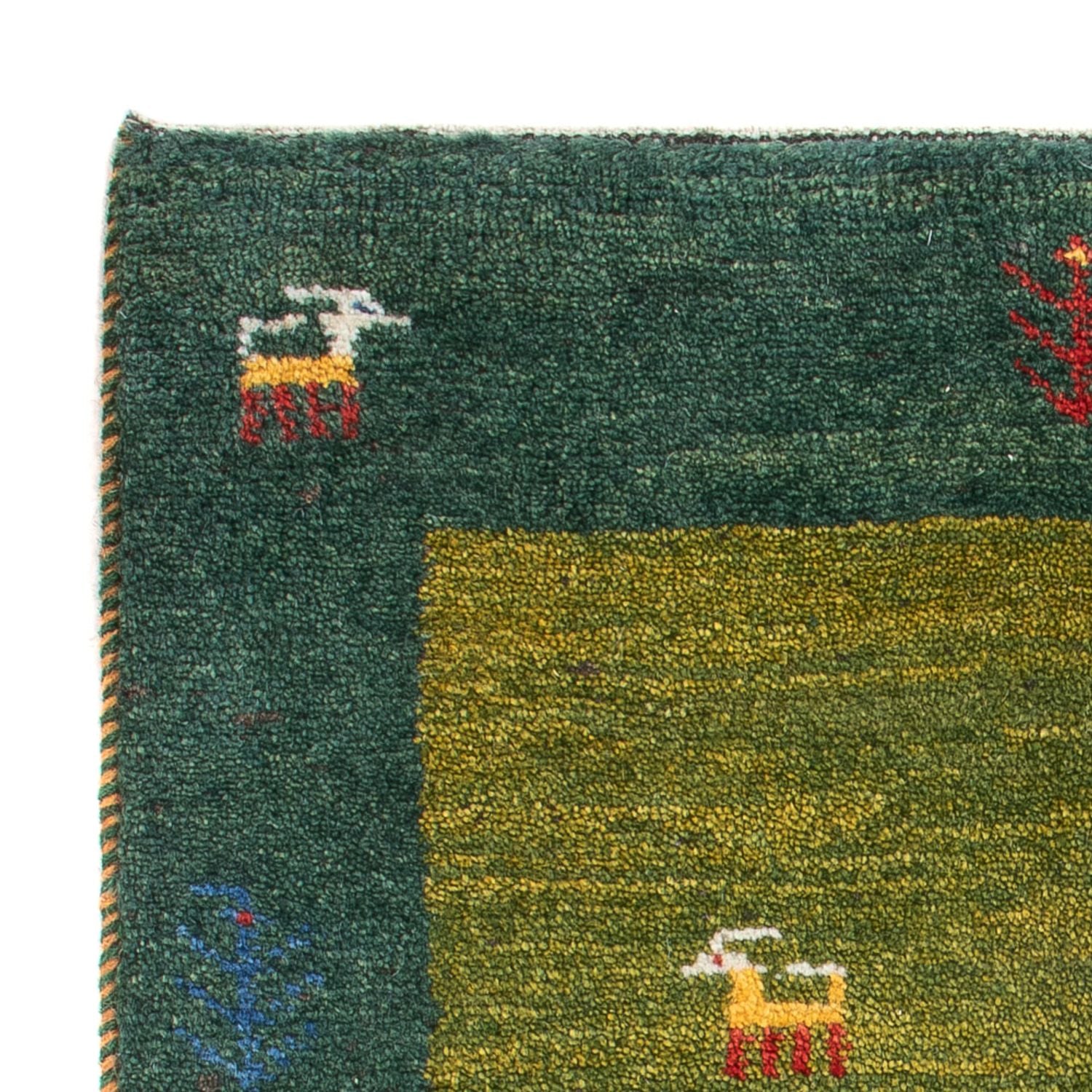Gabbeh-tæppe - Persisk - 86 x 58 cm - grøn