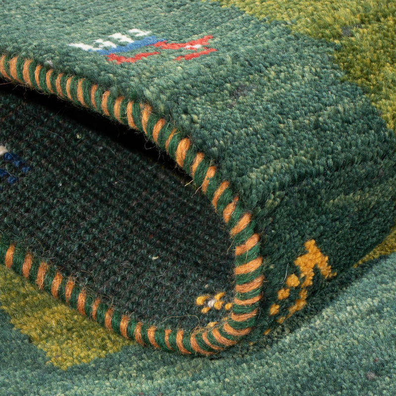 Gabbeh-tæppe - Persisk - 86 x 58 cm - grøn