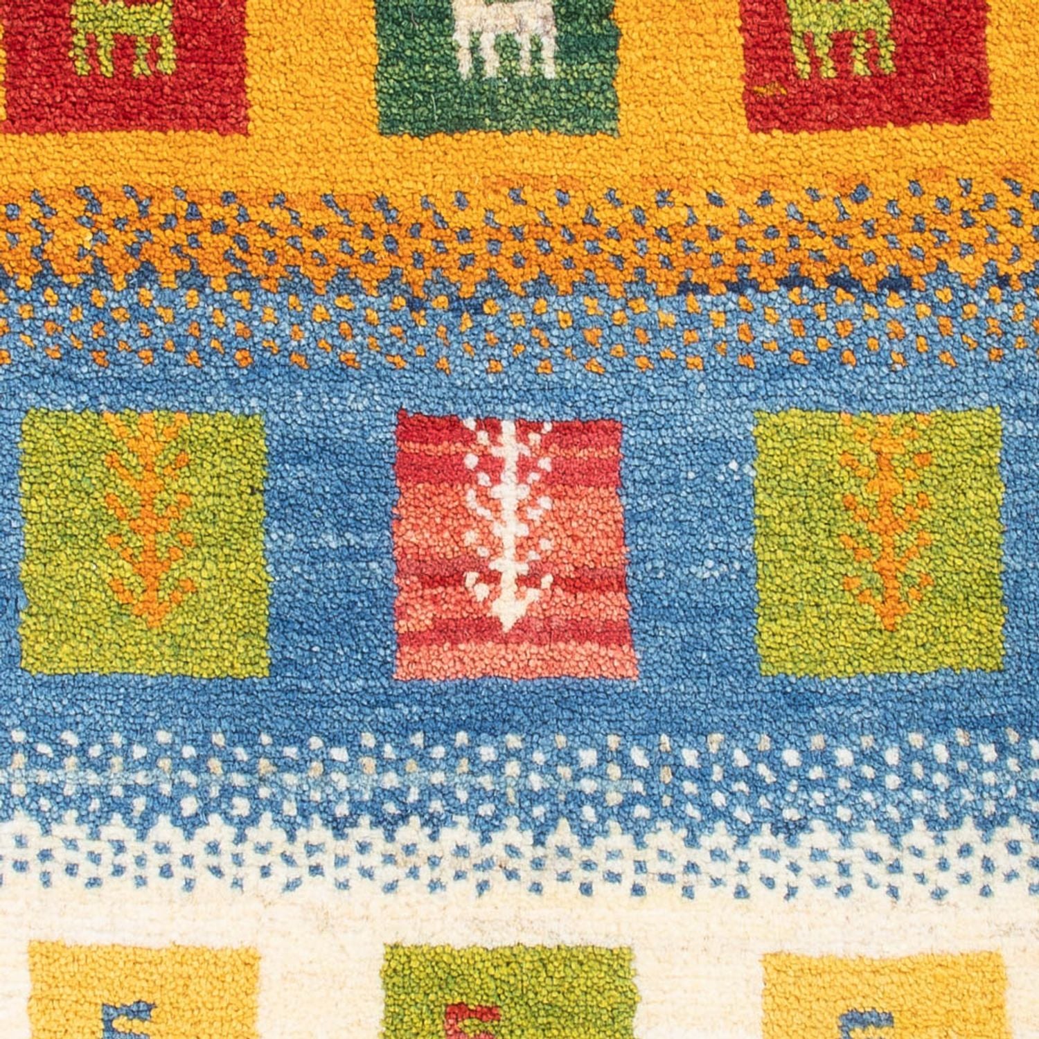 Gabbeh-tæppe - Persisk - 87 x 61 cm - flerfarvet